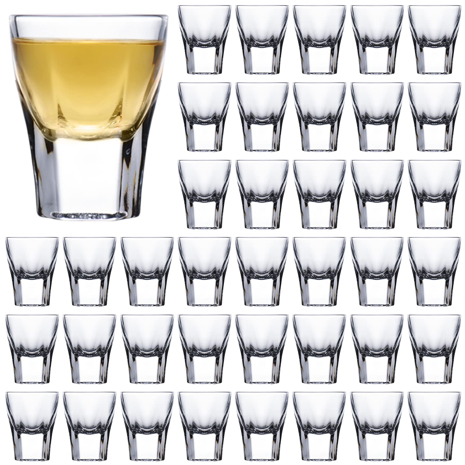Amazon.com | QAPPDA 1.5oz Shot Glasses,50ml Heavy Base Shot
